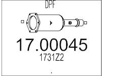 Filtr pevnych castic, vyfukovy system MTS 17.00045