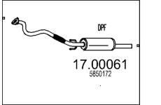 Filtr pevnych castic, vyfukovy system MTS 17.00061