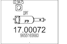 Filtr pevnych castic, vyfukovy system MTS 17.00072