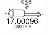 Filtr pevnych castic, vyfukovy system MTS 17.00096