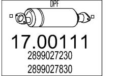 Filtr pevnych castic, vyfukovy system MTS 17.00111