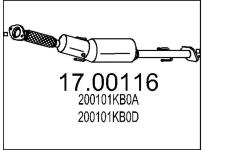 Filtr pevnych castic, vyfukovy system MTS 17.00116