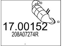 Filtr pevnych castic, vyfukovy system MTS 17.00152