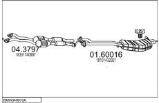 Výfukový systém MTS BMW046970A004624