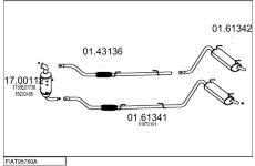 Výfukový systém MTS FIAT95760A001498