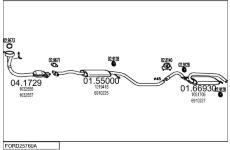 Výfukový systém MTS FORD25760A001100