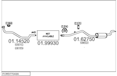 Výfukový systém MTS FORD77048A001014