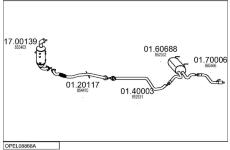 Výfukový systém MTS OPEL08868A012033