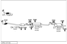 Výfukový systém MTS OPEL13710A005535