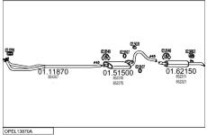 Výfukový systém MTS OPEL13870A001288