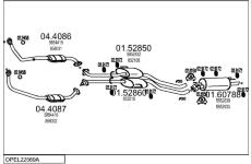 Výfukový systém MTS OPEL22569A003861