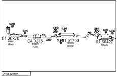 Výfukový systém MTS OPEL39870A016641