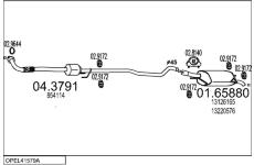Výfukový systém MTS OPEL41579A016195