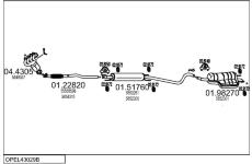 Výfukový systém MTS OPEL43029B019428