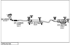 Výfukový systém MTS OPEL45218A018886
