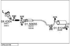 Výfukový systém MTS OPEL52579B000001