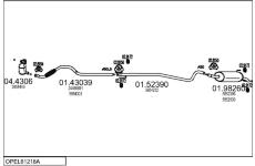 Výfukový systém MTS OPEL61218A122663