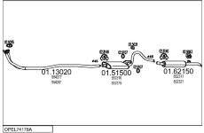 Výfukový systém MTS OPEL74178A001277
