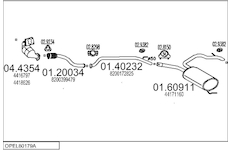 Výfukový systém MTS OPEL80179A019928