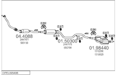 Výfukový systém MTS OPEL89549B016458