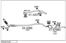Výfukový systém MTS PEUG01519A012247