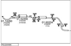 Výfukový systém MTS PEUG05499A023609