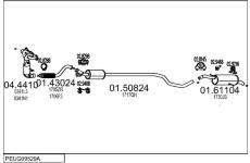 Výfukový systém MTS PEUG09529A023380