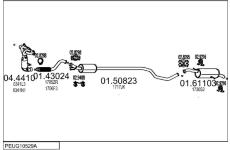 Výfukový systém MTS PEUG10529A023380