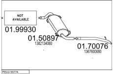Výfukový systém MTS PEUG16577A011107