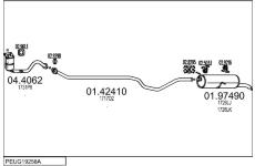 Výfukový systém MTS PEUG19258A020894