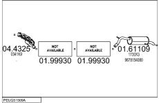 Výfukový systém MTS PEUG51509A018995