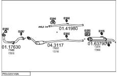 Výfukový systém MTS PEUG55149A002322