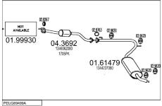 Výfukový systém MTS PEUG69499A016754