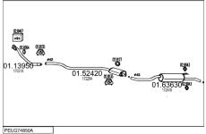 Výfukový systém MTS PEUG74850A002347