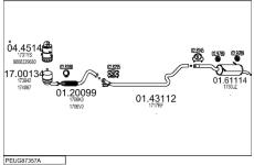 Výfukový systém MTS PEUG87357A111990