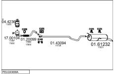 Výfukový systém MTS PEUG93099A030823