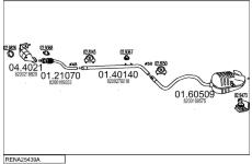 Výfukový systém MTS RENA25439A018219