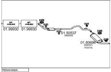 Výfukový systém MTS RENA44680A003769