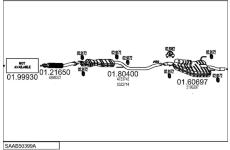 Výfukový systém MTS SAAB50399A015820