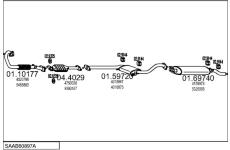 Výfukový systém MTS SAAB60897A003013