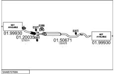 Výfukový systém MTS SAAB70768A009123