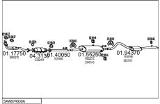 Výfukový systém MTS SAAB74830A003003