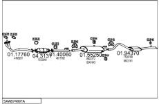 Výfukový systém MTS SAAB74897A007349