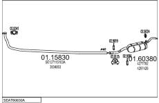 Výfukový systém MTS SEAT60830A008628