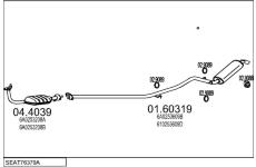 Výfukový systém MTS SEAT76379A007906