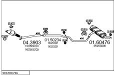 Výfukový systém MTS SEAT92379A028172