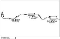Výfukový systém MTS SKOD24628A033243