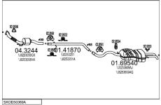 Výfukový systém MTS SKOD50369A007909