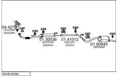 Výfukový systém MTS SKOD78538A009409