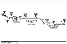 Výfukový systém MTS SKOD93369A022950